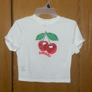 Cherry Cropped Tee